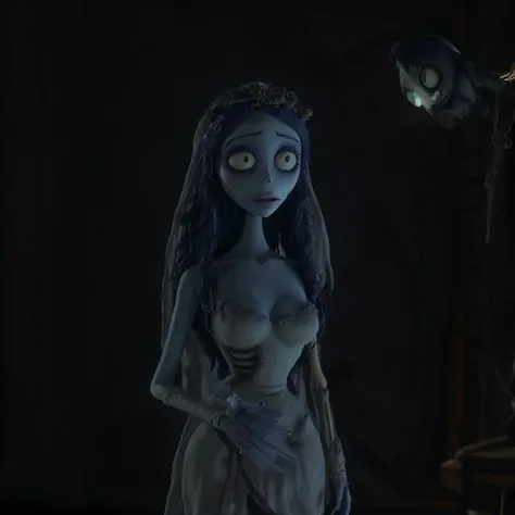refuned, good quality, best quality,
<lora:EmilyTheCorpseBride 40:.65> corpse bride , blender render, octane render, 3 point lighting, full body