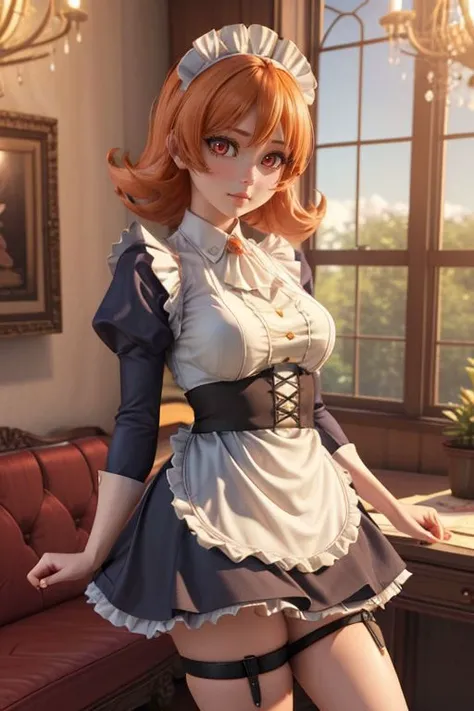 <lora:add_detail:0.5> <lora:copax_charm_eu:0.2> (1girl,3d, photorealistic,masterpiece, best quality,ssao shadows,ambiant occlusion,skin indentation,sub surface scattering)
meidri, red eyes, orange hair, maid headdress, maid, dress, long sleeves, puffy sleeves, apron, thigh strap, in a manor, chandelier
<lora:interspeciesreviewers_meidri:0.8>