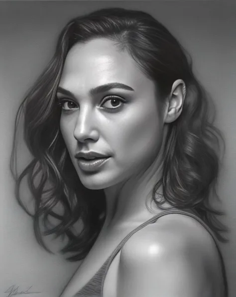 person,<lora:GalGadotSDXL:1>charcoal drawing of a girl by timothy, in the style of hyper-realistic sci-fi, detailed perfection, hyper-realistic details, realistic human figures, heavy use of palette knives, hyper-realistic pop, frayed --ar 69:128 --s 750 --v 5. 2