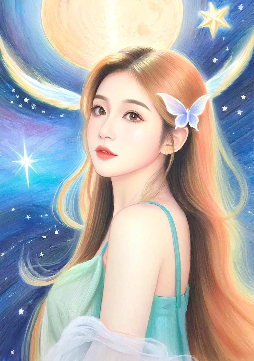 ethereal fantasy concept art of 1girl,(FN colored pencils:1.2),Hand drawing,sketch,portrait,Soft neutral tones background,(Artist-grade pencil drawing details:1.2),1girl,<lora:FN-colored pencils_XL-V1.0:0.8>, . magnificent, celestial, ethereal, painterly, epic, majestic, magical, fantasy art, cover art, dreamy