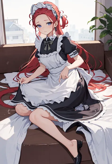 best quality, masterpiece, highres, solo, (yuzu_bluearchive:1.10), (maid:1.40), (long maid dress:1.15), 24 <lora:yuzu_bluearchive:0.80>