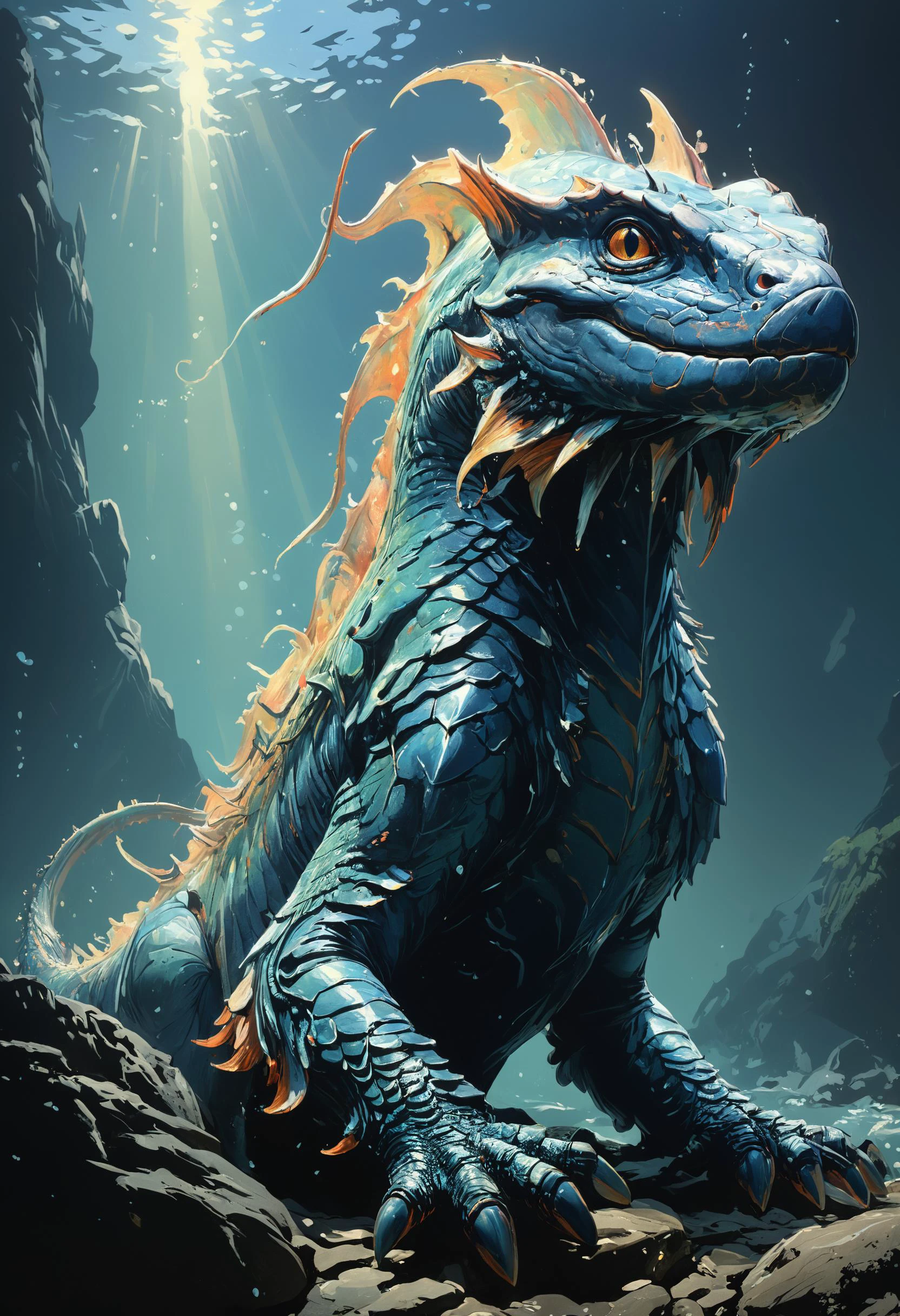 <lora:Mythical_Beasts:0.8> fmb Aquatic leviathan with bioluminescent scales, <lora:detailed_notrigger:0.8>, dense light rays, <lora:Ive_Got_The_Power:0.8>, <lora:gorgoeus_splash_of_vibrant_paint:0.7> Gorgeous splash of vibrant paint