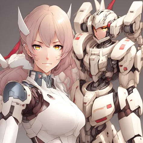 (Fox Girl, Fox Ears, Silver Hair, Fox Makeup, One Girl, Long Hair, Alone on the screen, dark skin, High definition, high resolution:1.6), (mecha musume, Machinery Parts,Robot Joints, White and red clothes, face以outside全身機械スーツ:1.8), (Body measurements are 75-60-75!, Young girl body, Small , hands on own chest, Creating a valley, slender, muscle:1.9), Avatar, face, 色っぽいface, Dominanesentation, naughty face, Uplifting, Skin Texture, outside, ruins, Ruined City, Broken Building, There are no people