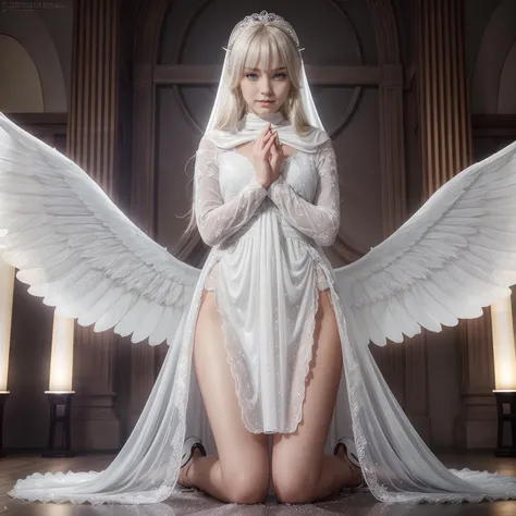 1girl, japanese, blonde, huge breasts, beautiful,
white angel, angel wings, shiny,
<lora:add_detail:1>