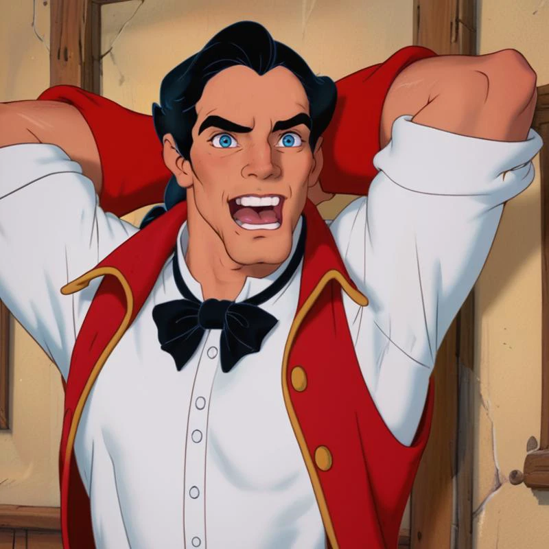 score_9, score_8_up, score_7_up, score_8, dark,
gaston, solo, open mouth, blue eyes, shirt, black hair, 1boy, bow, jacket, white shirt, male focus, bowtie, arms behind head, meme
<lora:beautyb_pony_v1:0.8>