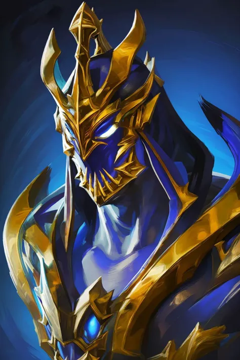 close up,portrait,zed,warrior mask, victorian room,night, blue background, <lora:Brush_V2:1> <lora:ZedGS:1>