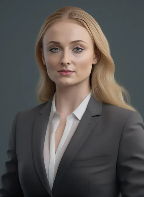 SophieTurner,<lora:SophieTurnerSDXL:1>High Quality, Intricately Detailed, Hyper-Realistic woman Lawyer Portrait Photography, Volumetric Lighting, Full Character, 4k, In Workwear