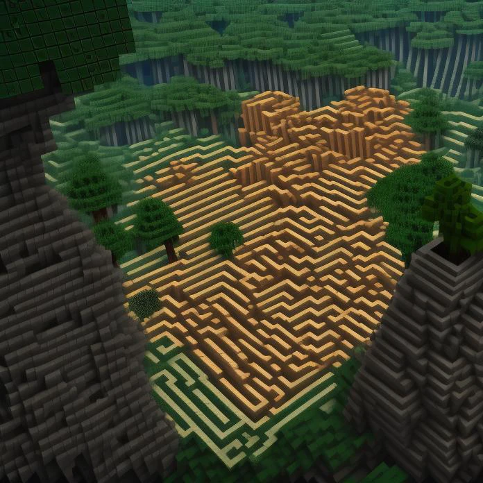 Labyrinth, MCwrld, <lora:kLabyrinth:0.7>,tree,flower, montain