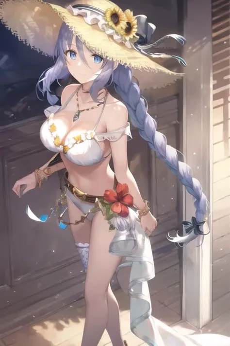 masterpiece,best quality,Amazing,finely detail,Depth of field,extremely detailed CG unity 8k wallpaper,ultra-detailed,best illumination,best shadow,an extremely delicate and beautiful,dynamic angle,floating,bloom,shine,beautiful detailed girl,extremely delicate and beautiful girls,beautiful face,extremely_beautiful_detailed_anime_face,cute face,bright skin,beautiful detailed eyes,glowing eyes,blank stare,shizuru,head,full body,standing,<lora:shizuru-000010:1>,smile,arms at sides,