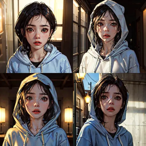 a girl in hoodie,fearexpression,
finely detailed skin, sharp focus, cinematic lighting,
photorealistic, best quality, masterpiece, realistic, high_quality, hyper_detail <lora:fearExpression_v10:1.4>