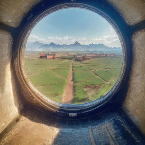 (UHD,8K,ultra detailed,a cinematic photograph of,photograph, (photorealistic,highly detailed, best quality) , (Best quality, best aesthetic, high detail, amazing detail, masterful) ,drone photo, aerial photograph, (romanticism art stylized by Étienne Adolphe Piot:1.1) , awardwinning, crowded flora and Planet Venus in background, intricate background, landscape of a Cromulent Dirty ([Beijing|Farmhouse]:1.3) from inside of a Stormwind, Hazy conditions, Anime screencap, Joyful, Dark Academia, side lit, film grain, Kodak portra 800, F/2.8, triadic colors, Water and Wind, Instagram, HDR, dslr, ,<lora:AdvancedEnhancerXLv2:1>,