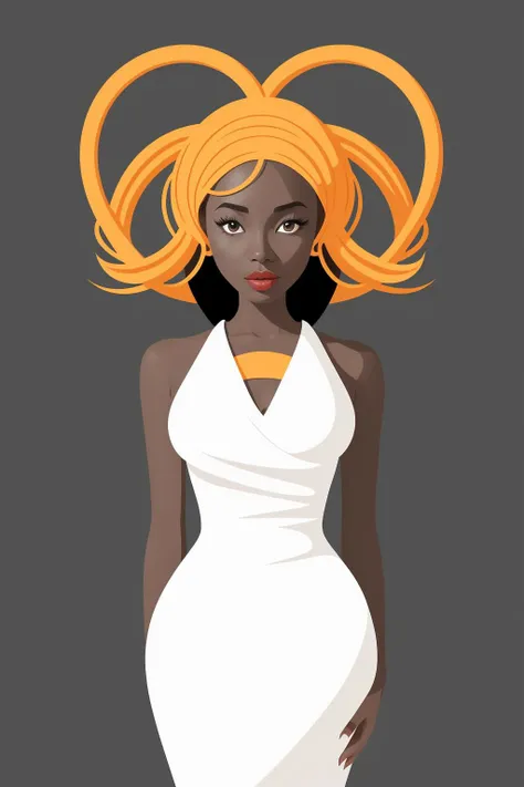 Beautiful african woman The best artwork of Eiko Ojala, sticker, 2d cute, fantasy, dreamy, vector illustration, 2d flat, centered, by Tim Burton, professional, sleek, modern, dark grey background, minimalist, graphic, line art, vector graphics <lora:xl_more_art-full_v1:1> <lora:mentixis:1.1> mentixis, metix,