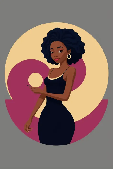 Beautiful african woman The best artwork of Eiko Ojala, sticker, 2d cute, fantasy, dreamy, vector illustration, 2d flat, centered, by Tim Burton, professional, sleek, modern, dark grey background, minimalist, graphic, line art, vector graphics <lora:xl_more_art-full_v1:1> <lora:mentixis:1.1> mentixis, metix,