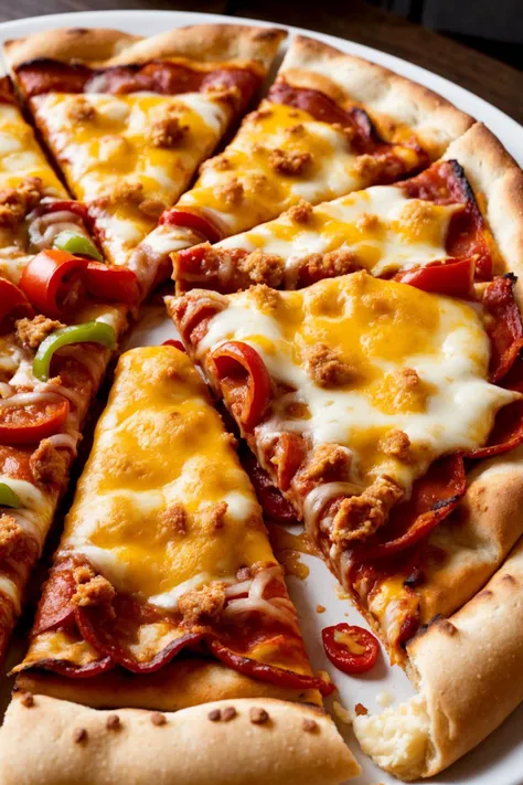 (close-up:1.5),delicious pizza,Pepperoni,bell peppers,jalapenos,onions,melted cheese,marinara sauce,crispy crust,slice,Italian cuisine,savory,spicy,colorful toppings,food,
BREAK
Slice being lifted, cheese stretching,
BREAK
RAW,Stock Photo,Masterpiece,Award Winning,Sony A7SIII,4k,8k,12k,80mm,f/2.0,sharp focus,bokeh,dof,sharp details,highly detailed photo,intricate details,high-resolution,