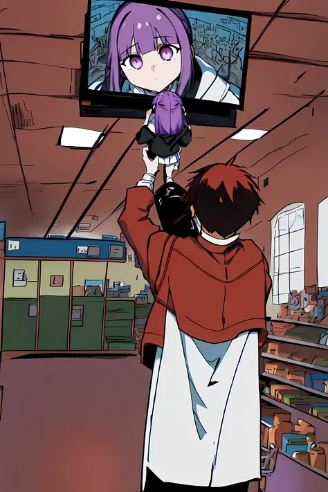 masterpiece, best quality, highres,
<lora:stark_fern_3:1>
IncrsAbsolutelyLosingIt,, holding, television, <lora:AbsolutelyLosingIt:.5>
1girl fern, black jacket white dress,purple eyes
IncrsAbsolutelyLosingIt,, holding, television, <lora:AbsolutelyLosingIt:.5>
1boy stark, red jacket open clothes black pants,red eyes,