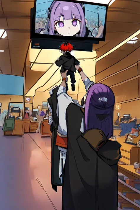 masterpiece, best quality, highres,
<lora:stark_fern_3:1>
IncrsAbsolutelyLosingIt,, holding, television, <lora:AbsolutelyLosingIt:.5>
1girl fern, black jacket white dress,purple eyes
IncrsAbsolutelyLosingIt,, holding, television, <lora:AbsolutelyLosingIt:.5>
1boy stark, red jacket open clothes black pants,red eyes,