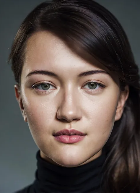A stunning intricate full color portrait of (sks woman:1), wearing a black turtleneck, epic character composition, by ilya kuvshinov, alessio albi, nina masic, sharp focus, natural lighting, subsurface scattering, f2, 35mm, film grain, <lora:locon_isabriones_v1_from_v1_64_32:1.25>