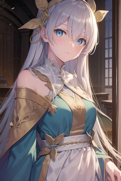 fgoanastasia, <lyco:fgoanastasia-lyco-nochekaiser:1>,
anastasia, blue eyes, grey hair, hair between eyes, (hair over one eye:1.5), long hair, bangs,
BREAK blue cloak, brown hairband, cloak, dress, fur trim, hairband, royal robe, sash, tachi-e, white dress, wide sleeves,
BREAK looking at viewer,
BREAK indoors,
BREAK <lyco:GoodHands-beta2:1>, (masterpiece:1.2), best quality, high resolution, unity 8k wallpaper, (illustration:0.8), (beautiful detailed eyes:1.6), extremely detailed face, perfect lighting, extremely detailed CG, (perfect hands, perfect anatomy),