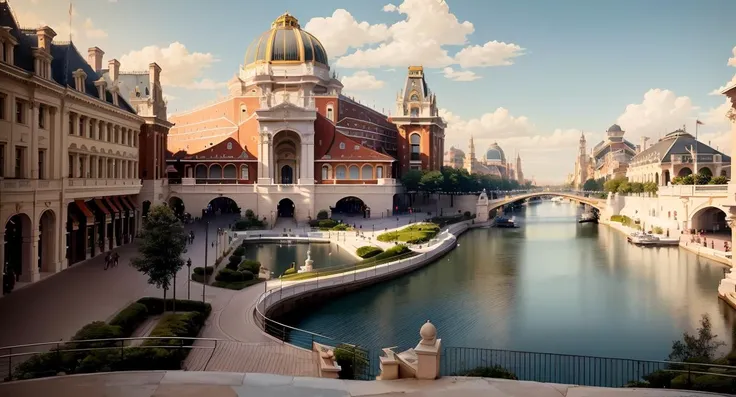 (masterpiece:1.3), (best quality:1.2), chiaroscuro,
( Unreal Engine, CGI render, Hyperdetailed, Americana, scenery, city, vivid colors, buildings, idealized American city, busy city center, picturesque parks and greenery areas, gentle city canals, modern era photograph, skyscrapers, ),
ultra high quality model, 8k Ultra HD, perfect composition, beautiful detailed intricate insanely detailed octane render, 8 k photography, soft natural volumetric cinematic perfect light, perfect depth of field shot, ray tracing, photometry, beautiful,
(uploaded and trending on imgur, pixiv, furaffinity, pinterest, e621, inkbunny, tumblr, playground, deviantart, artstation, ),
(in the style of and art by midjourney, greg rutkowski, raphael, Frank Lloyd Wright, James Gurney, Thomas Kinkade, ),
<lora:AmericanaArchitecture:1>
