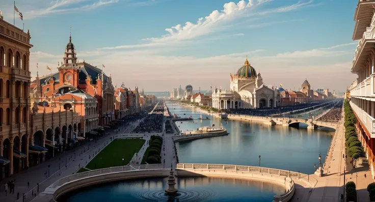 (masterpiece:1.3), (best quality:1.2), chiaroscuro,
( Unreal Engine, CGI render, Hyperdetailed, Americana, scenery, city, vivid colors, buildings, dense area of the city, mall, resplendent park areas, wide boulevards, promenades, residential area, realistic, modern megacity, skyscraper, magnificent architecture, ),
ultra high quality model, 8k Ultra HD, perfect composition, beautiful detailed intricate insanely detailed octane render, 8 k photography, soft natural volumetric cinematic perfect light, perfect depth of field shot, ray tracing, photometry, beautiful,
(uploaded and trending on imgur, pixiv, furaffinity, pinterest, e621, inkbunny, tumblr, playground, deviantart, artstation, ),
(in the style of and art by midjourney, greg rutkowski, raphael, Frank Lloyd Wright, James Gurney, Thomas Kinkade, ),
<lora:AmericanaArchitecture:0.85>