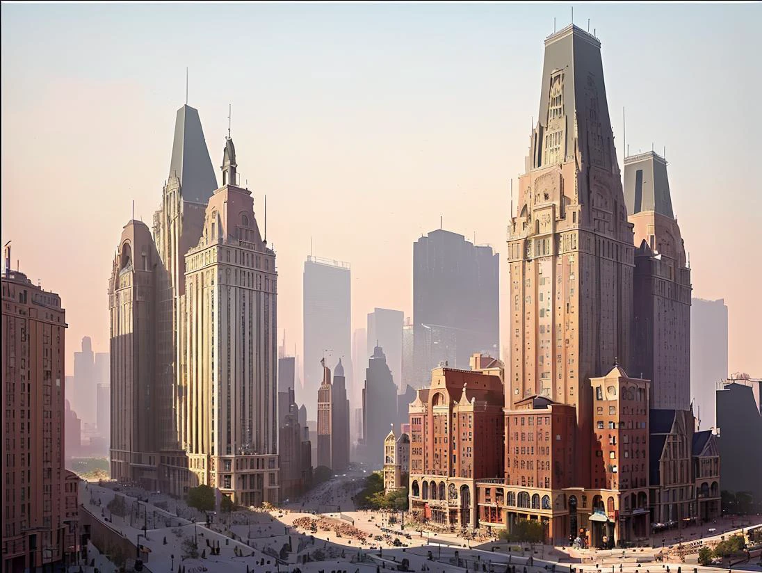 city, buildings, idealized American city, busy city center, parks and greenery areas, parks, plazas, skyscrapers, monumental architecture, anime, vivid colors,
(uploaded and trending on imgur, pixiv, furaffinity, pinterest, e621, inkbunny, tumblr, deviantart, artstation, ),
(in the style of and art by midjourney, greg rutkowski, raphael, Frank Lloyd Wright, James Gurney, Thomas Kinkade, ),
<lora:AmericanaArchitecture-10:0.8> Americana, scenery, building, city, cityscape, architecture