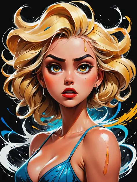 abstract expressionist painting, energetic brushwork, bold colors, abstract forms, expressive, emotional, of a busty young woman by Aleksander OrÅowski and Shohei Otomo and Yasushi Nirasawa, stunningly beauty, blonde, bold lines, hyper detailed, dark limited palette, dramatic lighting, (intricate details, masterpiece, best quality:1.4),
<lora:add-detail-xl:1> <lora:Animated_Concept:1>