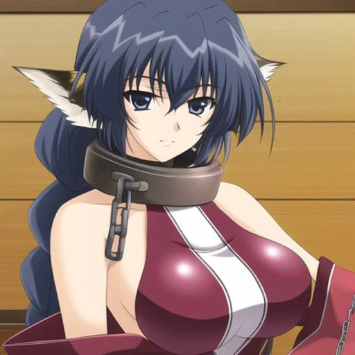 <lora:Karulawaturei:.7>, karulawaturei, big_breasts, collar, chain