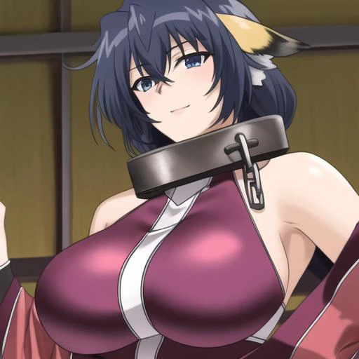 <lora:Karulawaturei:.7>, karulawaturei, big_breasts, collar, chain