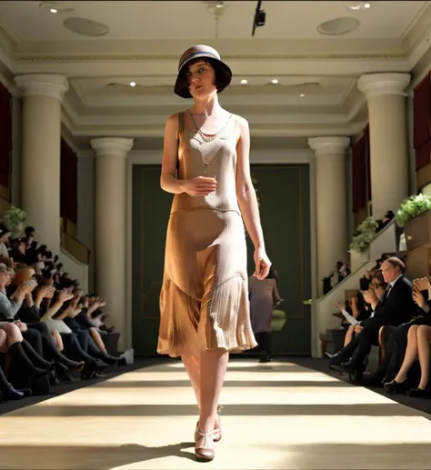 27yo female walking at fashion runway,crowd,
<lora:1920sFashion:0.7>,
1920s,1920S FASHION,1920S FABRICS,1920s Places,