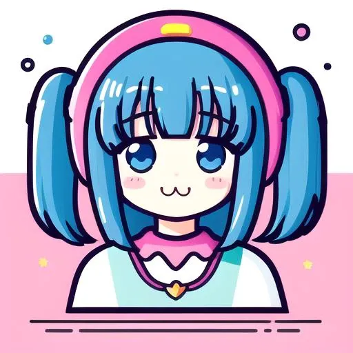 (A cute 1girl:1.4), (rough lines:1.3), (vector:1.3), simple, (flat illustration:1.2), kawaii, anime