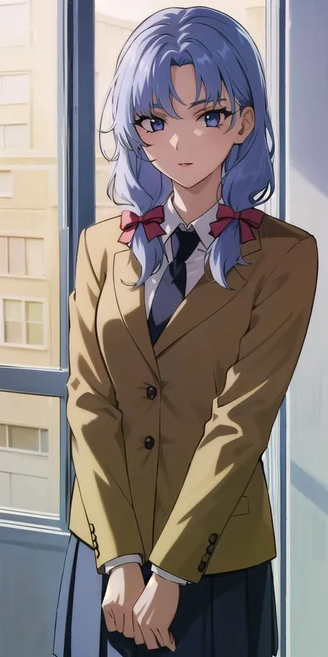 <lora:ElHazardIfurita:0.7>, ElHazardIfurita, IfuritaSchoolUniform, large_breasts, standing, solo, masterpiece, best quality, detailed face, detailed eyes, highres,