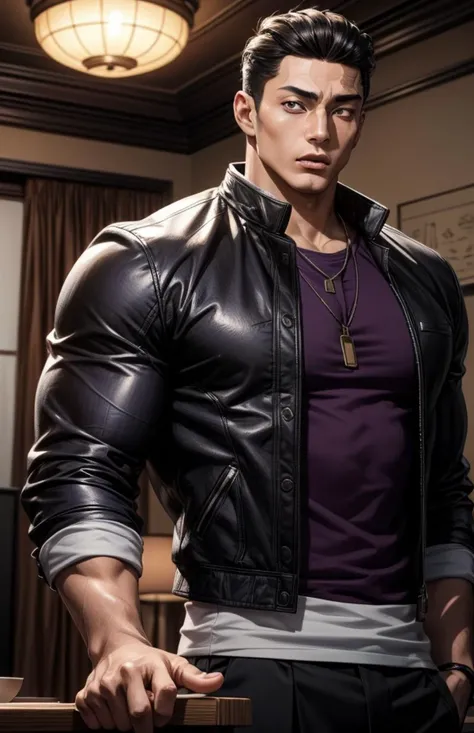 (masterpiece, best quality:1.2), (((1boy))), male focus, 1boy, <lora:jjk_aoitodo-10:0.8> todo aoi, brown colored eyes, muscular, scar, school uniform, black jacket, purple shirt, black pants, dog tags, <lora:add_detail:1>
egypt room, indoor,
best quality, high resolution, distinct image, Cinematic light, intricate_detail, highres, official art, finely detailed beautiful face, high-resolution illustration, 8k, Dynamic Range, tonemapping, crisp details, Beautiful Finger,Beautiful body,Beautiful Nose,Beautiful character design, (perfect eyes),