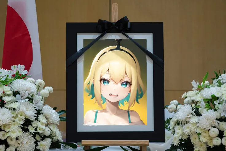 <lora:amanoPikameeLocon_v1:1> normpika, 1girl, virtual youtuber, solo, sharp teeth, teeth, blonde hair, multicolored hair, hairband, off shoulder, off-shoulder shirt, shirt, black hairband, shorts, looking at viewer, white shirt, two-tone hair, bright pupils, white pupils, breasts, gradient, collarbone, bangs, yellow background, bare shoulders, gradient background, green eyes, black shorts, hair between eyes, green hair, cleavage, short hair, nail polish, aqua nails, wide sleeves, aqua hair, aqua eyes, spaghetti strap, ((Portrait))