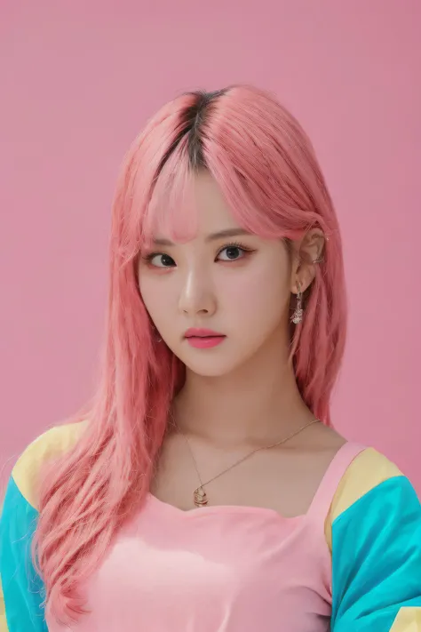 eunha, cute pose, (looking_to_camera:1.2), medium_shot, half_portrait, (pink_background:1.2)

, best quality, realistic, photorealistic,ultra detailed,extremely detailed face
<lora:eunha-V2.0-PAID:0.9>