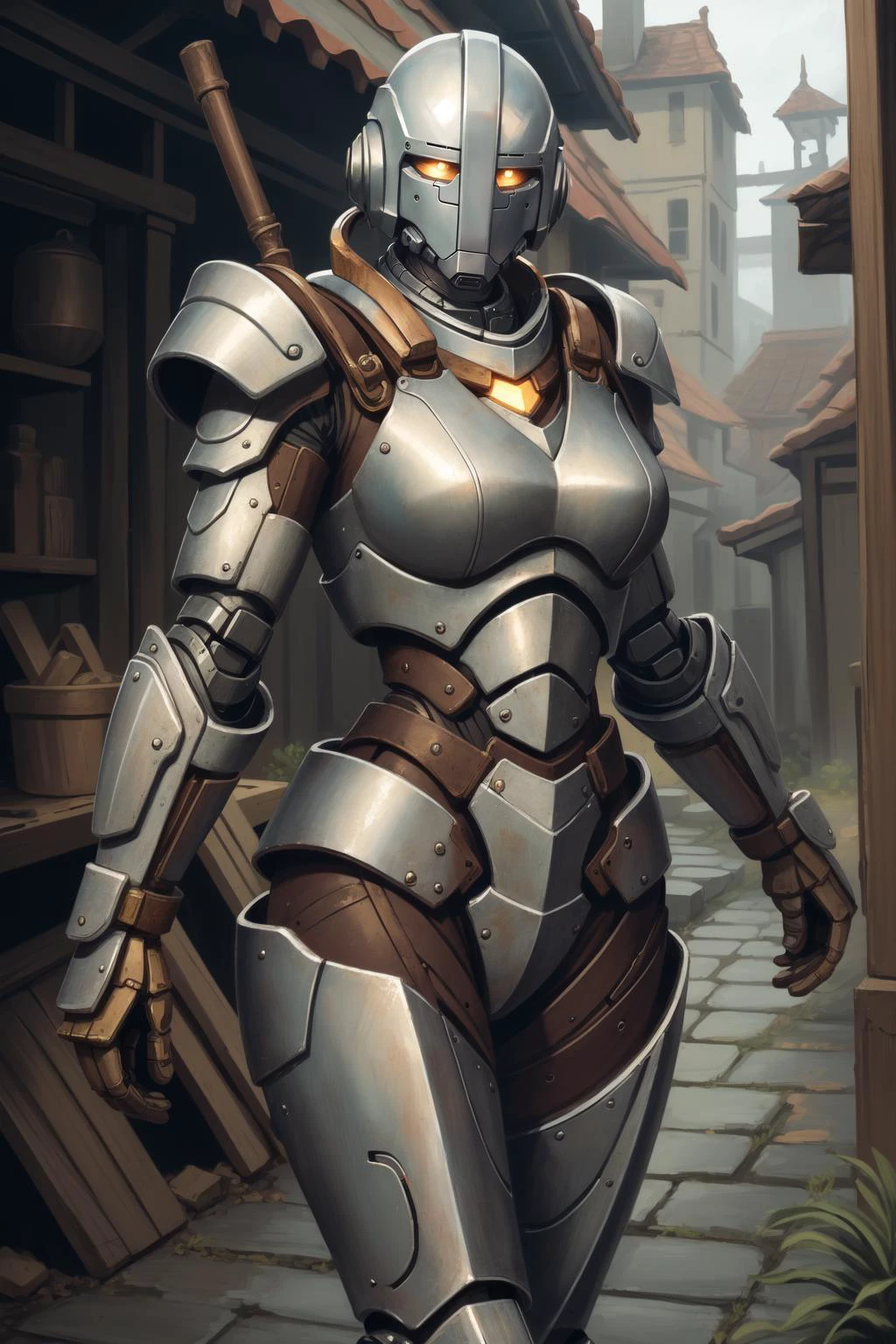 (masterpiece, best quality), intricate details,
1girl, <lora:RPGWarforged:0.8> warforged,