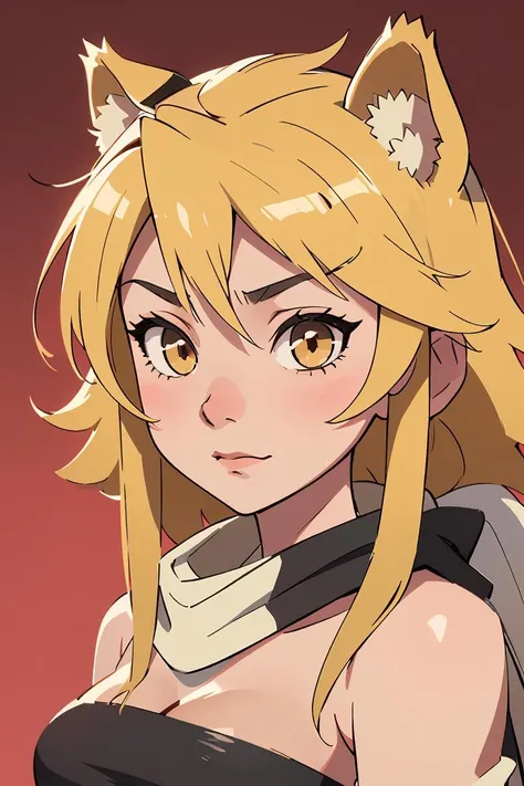 (masterpiece, best quality), 1girl, beautiful face,    <lora:leone:1> leone, long hair, bandeau,scarf, animal ears
