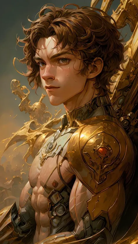 (8k portrait of handsome male cyborg with short hair:1.1), muscle boy, intricate, elegant, highly detailed, majestic, digital photography, art by artgerm and ruan jia and greg rutkowski surreal painting (gold filigree), (masterpiece), sidelighting, (finely detailed beautiful brown_eyes:0.8), hdr, (colorful and vibrant:1.2), mystical colors,
<lora:add_detail:0.4> <lora:detailed_eye:0.6> <lora:tom-holland-spiderman:0.8> <lora:JamesDoane:0.8> <lora:OC illustration:0.4> <lora:t3xtn:0.3>abstract background,