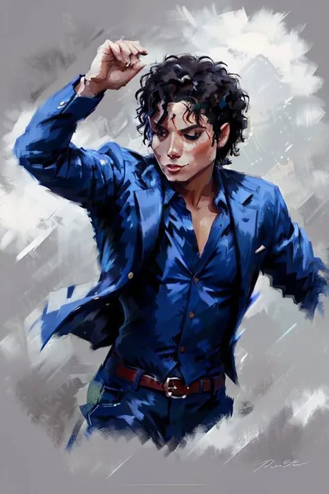 a portrait of
michael jackson 
dynamic action, dynamic angle, profile, upper body view
concept art
 masterpiece, highly detailed, highres, HQ, 
<lyco:JamesDoane:.75>