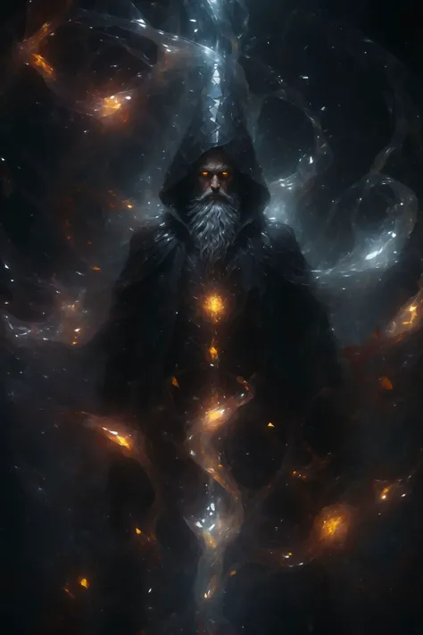 an (extremely detailed masterpiece) of one male (1boy) fire Wizard made of glass (<lora:Made_of_pieces_broken_glass:0.8> shards, glass, broken glass, transparent glass, pieces of glass, Made_of_pieces_broken_glass) with his flowing medium length glass hair and medium length glass beard with (shiny glass) robes with and a ((glass wizard hat)), (perfect highly detailed (glowing) fire eyes:1.2), (glassy skin:1.2), (Style-GravityMagic:1.1), (shattered glass particles floating everywhere), (dark fantasy style), (moody color tones), (otherworldly:1.2), (volumetric lighting), (soft lighting:1.2), medium depth of field, oil painting, (8k UHD, highest quality), <lora:add-detail-xl:0.8>, <lora:xl_more_art-full_v1:0.8>, <lora:DreamARTSDXL:0.9>, <lora:ExplosionMagic:0.8> explosionmagic, excessive energy, smoke, glowing aura, <lora:EdobHorrorLandscape_XL_v1.0:0.6>