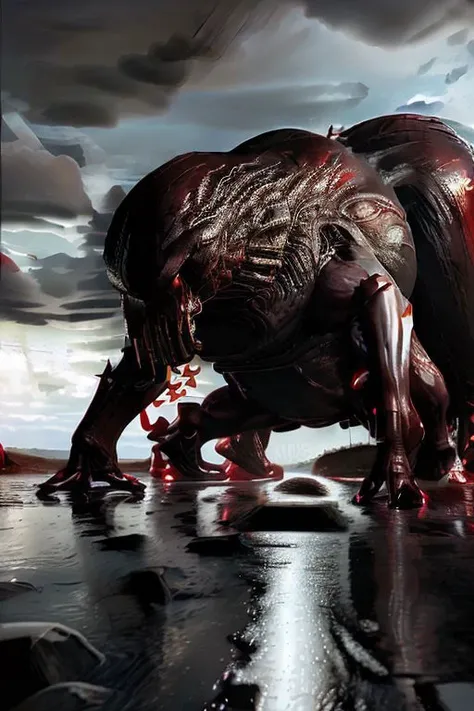1 creature, ettercap,
((latexai_black | latexai_red))
aesthetic, establishing shot, looking at viewer