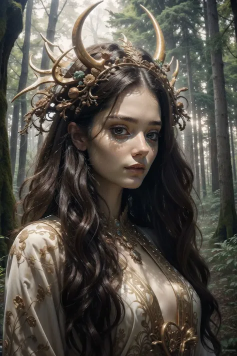 raw photo, woman in a mythical forest, masterpiece, ((perfect face)), intricate details <lora:Dreamwave v3:1> dreamwave, aesthetic <lora:add_detail:.25>