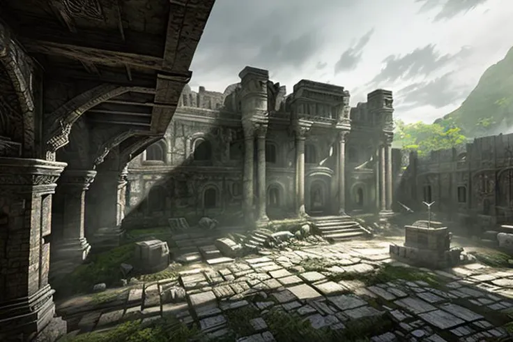 a cave, style_tombraider