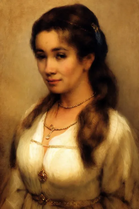 <lora:Anna_Kostenko_v2:0.95> a beauty young woman portrait in art style <lora:Rembrandt_Portraits_ArtStyle:0.8>