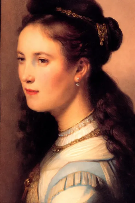 a woman portrait in style <lora:Rembrandt_Portraits_ArtStyle:0.9>