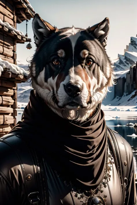 <lora:robot_orc:0.8>,robot_orc,Greenland Dog,orc,cable,science fiction,robot,, 8k, best quality, masterpiece, rule of thirds, superb, high resolution, sharp focus, extremely detailed description, professional, gorgeous and intricate details,