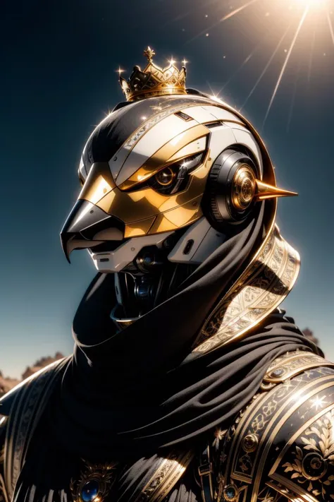 <lora:robot_orc:0.7>,robot_orc,Golden-Crowned Kinglet,orc,cable,science fiction,, 8k, best quality, masterpiece, rule of thirds, superb, high resolution, sharp focus, extremely detailed description, professional, gorgeous and intricate details,
