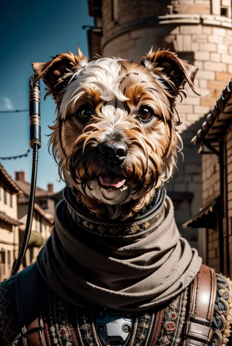 <lora:robot_orc:0.7>,robot_orc,Border Terrier,orc,(cable:1.4),science fiction,, 8k, best quality, masterpiece, rule of thirds, superb, high resolution, sharp focus, extremely detailed description, professional, gorgeous and intricate details,