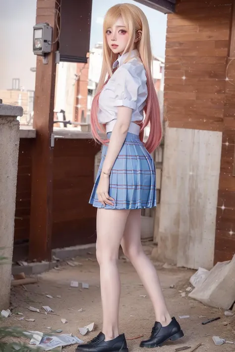 (((school uniform))),<lora:KitagawaMarin:0.9>,ulzzang-6500-v1.1,(raw photo:1.2),((photorealistic:1.4))best quality ,masterpiece, illustration, an extremely delicate and beautiful, extremely detailed ,CG ,unity ,8k wallpaper, Amazing, finely detail, masterpiece,best quality,official art,extremely detailed CG unity 8k wallpaper,absurdres, incredibly absurdres, huge filesize, ultra-detailed, highres, extremely detailed,beautiful detailed girl, extremely detailed eyes and face, beautiful detailed eyes,light on face,cinematic lighting,1girl,see-through,full body,full-body shot,looking at viewer,outdoors