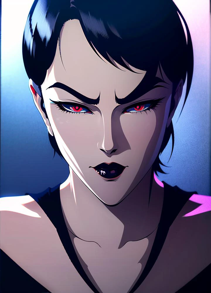 <lora:Makie002:0.7>,<lora:add_detail:0.5>,<lora:noline:0.3>,<lora:boldline:-0.3>,
Makie,1girl,solo,
black hair,short hair,red eyes,looking at viewer
evil, (masterpiece, best quality:1.2), award winning, masterpiece, vibrant, volumetric lighting