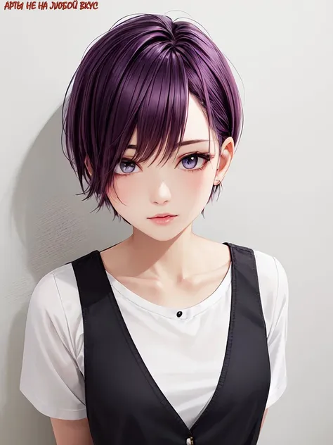 <lora:hyperdetailer_v095:0.4>,
female
Height 139cm
(Age 11:1.4)
Purple Textured pixie cut with bold highlights
(>:( :1.5)
Simple background
